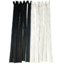 10Pcs Invisible Nylon Closed End Zip Zipper for Tailor Sewing Black White