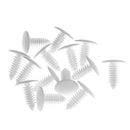 50pcs Nylon Rivets Push Type Bumper Fastener Clips White Retainer Clasps