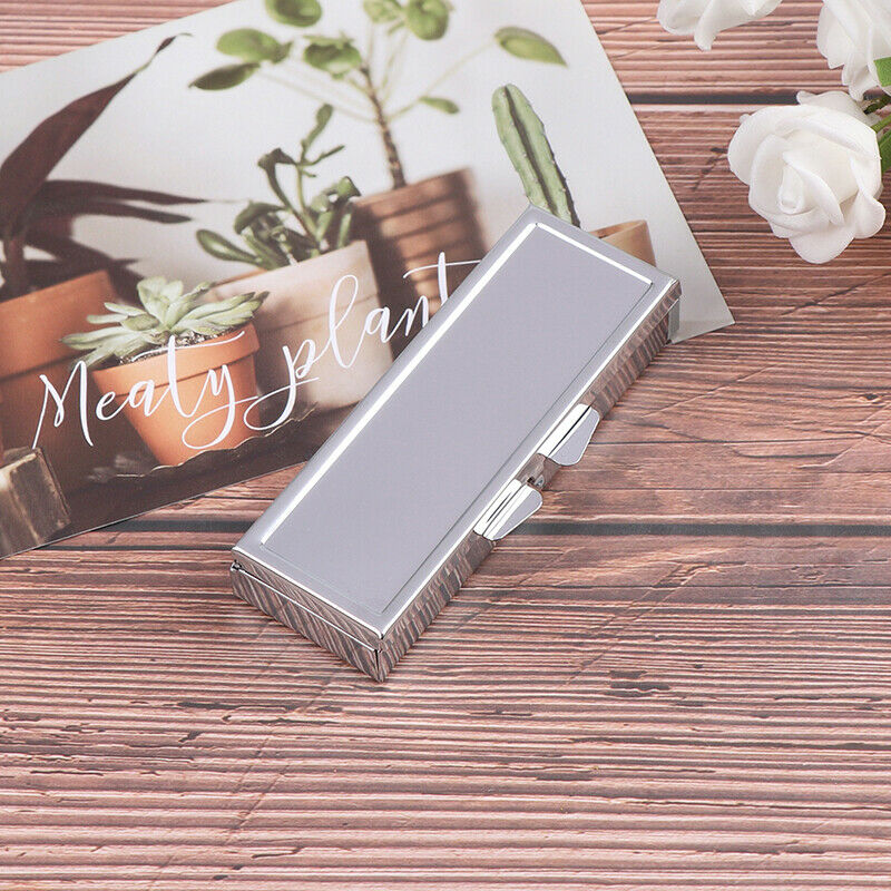 Weekly Travel Metal Pill Box Medicine Organizer Container Storage Case 6 Gri Hn