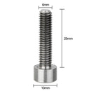 10pcs M6*25 Titanium Alloy Allen Bolt Socket Cap Screws Hex Head Hexagon