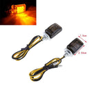 LED Mini Tiny Small Indicators Turn Signals Light Motorcycle Amber 4pcs