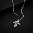 Angel wings cross Urn Pendant Cremation Ashes Memory NecklaceBX