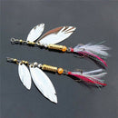 Hook Treble Spinner Bait Tackle Lures Sequins Spoon Feather Fishing Paillette Ew