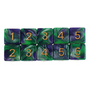 10pcs 6 Sided Dice D6 Polyhedral Dice for Dungeons and Dragons Table Games