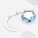 Bag Hook Bag Holder Foldable Round Handbag Hook - Light Blue C3M7