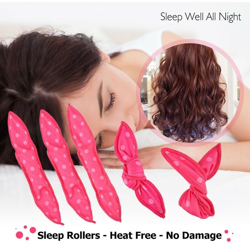 10PCS Magic Curler Hair Rollers Night Sleep wave point Foam Hair Curler Rol E8G9