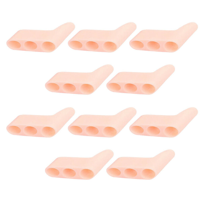 5 Pairs 3 Holes Small Toes Separator Corrector Orthotics Straightener  Skin
