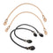 4 Pieces Leather Bag / Single Shoulder Strap Handles Beige + Black Straps