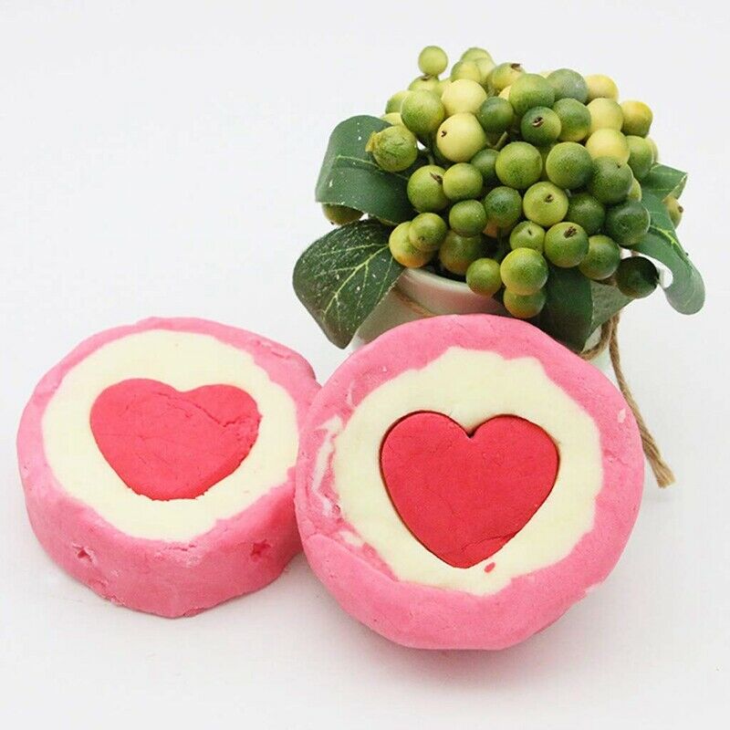 Heart-Shaped Bathing Bombs Dry Flower Bubble Salt Bath Ball Home Spa With G E3Z1