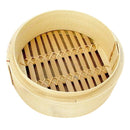 2X Chinese Bamboo Steamer Basket Round Dim Sum Chicken Steamer Tray 20cm