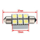 15PCS White 36MM 3 LED 5050 SMD Festoon Dome Car Light Interior Lamp Bu MHH ASB