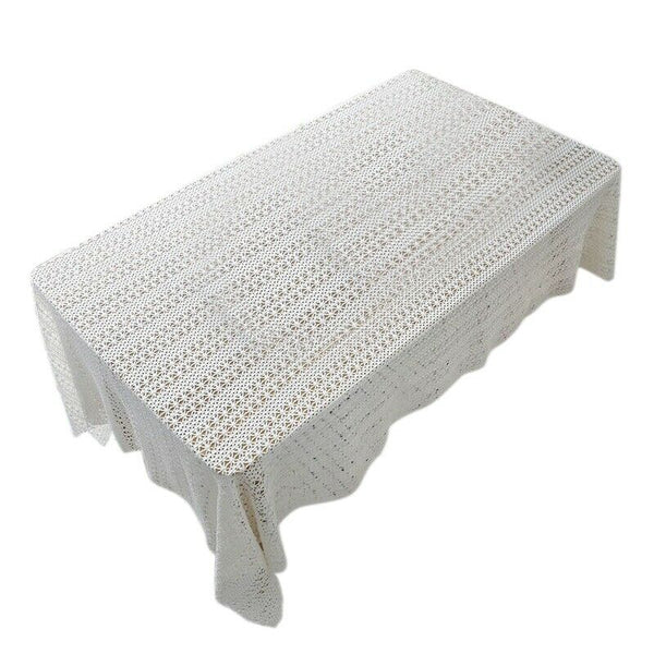 White Table Clothes For Wedding Rectangle Crochet Tables Cover Handmade Hol D5C7