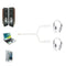 3.5mm AUX Audio Mic Splitter Cable Earphone Headphone Adapter 1 MaleTo 2FemaleX2
