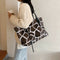 Women Leopard Handbags Fashion PU Leather Large Capacity Shoulder Tote Bag