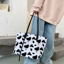 Milk Cow Print Women Shoulder Bags Ladies Large Capacity Handbag Daily Tote