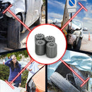 1 Set Plastic Gray Tire Valve Stem Caps TPMS Tire Cap with Gasket Universal Top