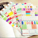 6x/SET Transparent Calendar Scrapbook Diary Book Decor Paper Planner StickVGUS