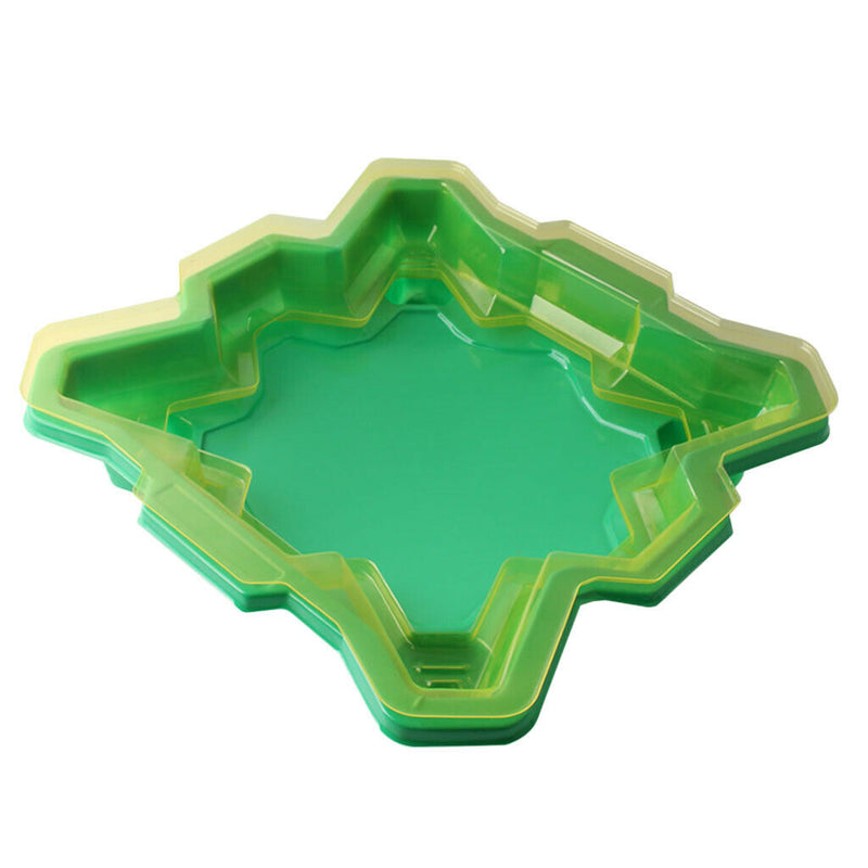 Plastic Burst Gyro Combat Arena Spinning Top Stadium Plate with Cover Green