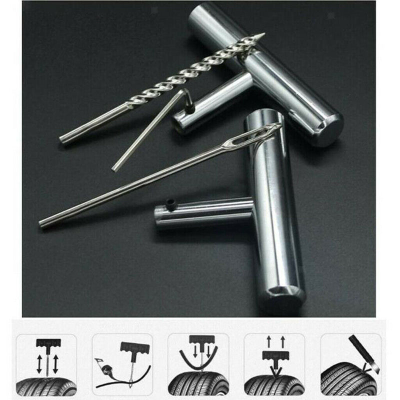 Universal Tire Repair Kit to Fix Punctures and Plug Flats, 11-Piece Value Pack,