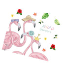Pink Flamingo Wall Decals Vinyl Peel Stick Removable Wall Stickers DIY Decor