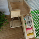 Wooden Cage Toys Hanging Ladder Swing Bridge Platform for Bird Rat Hamster