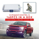 80pcs No.6 U Type Nuts Auto Car Door Panel Trim Clip U Nuts+ 80pcs M3x12 Screws