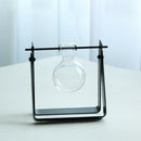 Hanging Flower Pot Vase With Black Metal Stand Single For Home Garden DecorA