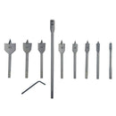 10x Wood Drill Bit Set Flat Spade Hex Shank High-carbon Steel Woodworkin RFX