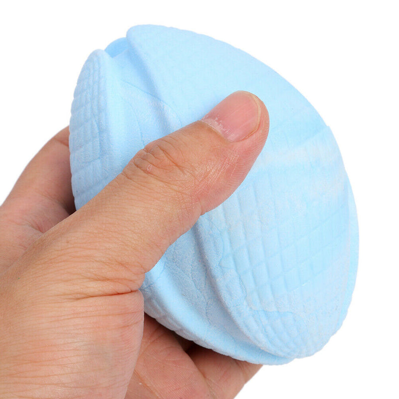 Pet Rugby Shape Chew Toys Dog Bite Tooth Clean Interactive Balls (Blue)