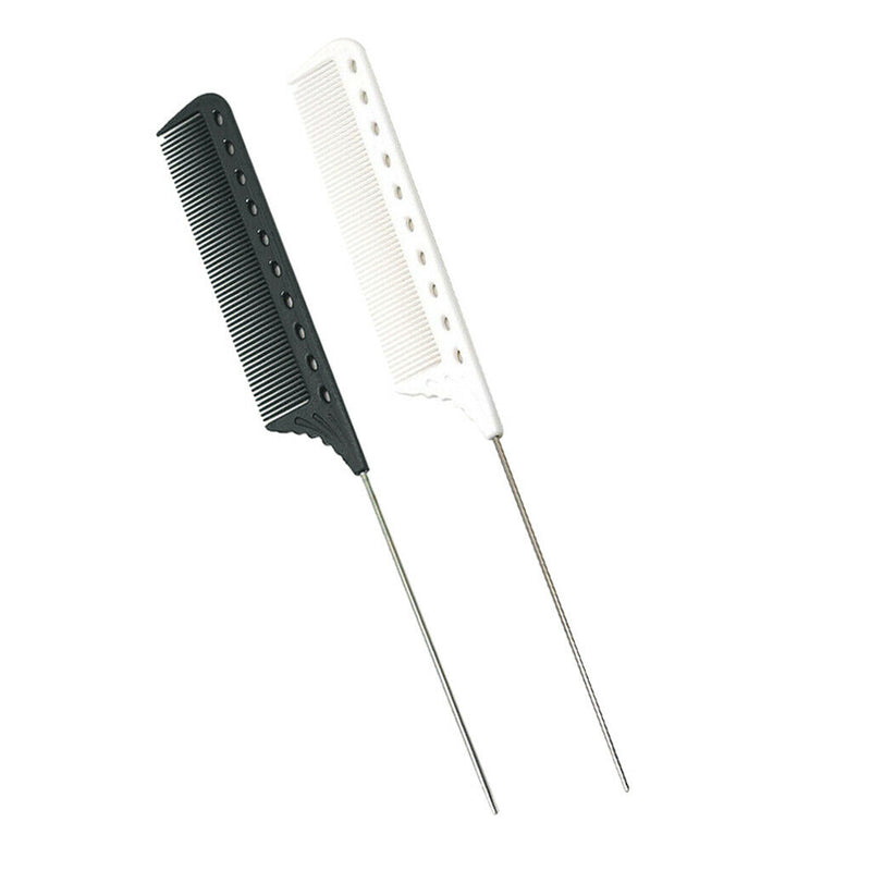 2 Pieces Pro Salon Metal Pintail Combs Styling Highlighting Comb Anti static