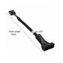 USB 3.0 20Pin Male to Motherboard USB 2.0 9Pin Female Converter Cable Adapter^