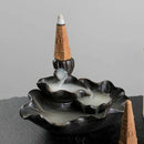 Lotus Leaf Ceramics Garden Home Incense Burner Censer Craft Practical Lotus G5O9
