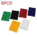 5 Pcs SYB-170 Mini Solderless Breadboard Prototype Board Plates 170 Tie-point FT
