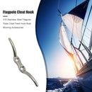Stainless Steel Flagpole Rope Cleat Fixed Hook Boat Accessories (4 inch) A