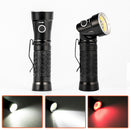 LED Flashlight 18650 T6+COB 90 Degree Fold Multifunction Torch LightMagnetLam â„–[