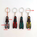 Novelty Mini Dive Fins Flippers Key Chain Holder Keyring Keychain  Red