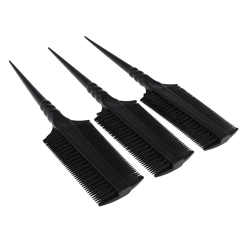 3pcs 3-ways color brush professional salon hair tint tool coloring dye comb