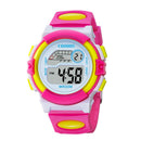 LED Digital Electronic Multifunction Waterproof Children Watch (Hot Pink)