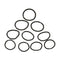 20 Pieces Assorted Black Elastic Rubber Band Rope for DIY Hair Accessories Hair