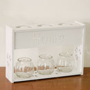 WHITE SHELF FLOWER VASE PLANT POT CACTUS BONSAI PLANTER WINDOW BOX 3-Vase