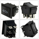 5PCS 3 Position 6 Pin Hoist Boat ON-OFF-ON Momentary Rocker Switch DPDT 16A