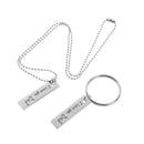 2pcs/Set Dad Child Love Alloy Pendant Necklace Keychain Jewelry Decor Gifts