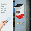 120dB Solar Alarm Loud Siren Outdoor Infrared Motion Sensor Detector System