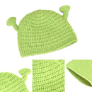 Unisex Balaclava Monster Shrek Wool Winter Knitted Hats Green Party Funny FT