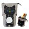 Cute Cat Pencil Case Flexible Pen Bag Zipper Box Makeup Brush Pouch Black