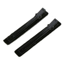 1 Pair Metal Hair Barrette Clips Side Pin Grip Black rhinestone rectangle