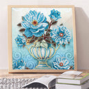 30 x 30cm Square Embroidery Cross Stitch DIY Flower Vase Diamond Painting Decor