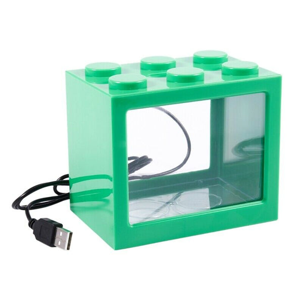 Mini USB LED Lighting Clear Fish Tank Ornament Aquarium Office Desktop DecorF3W4