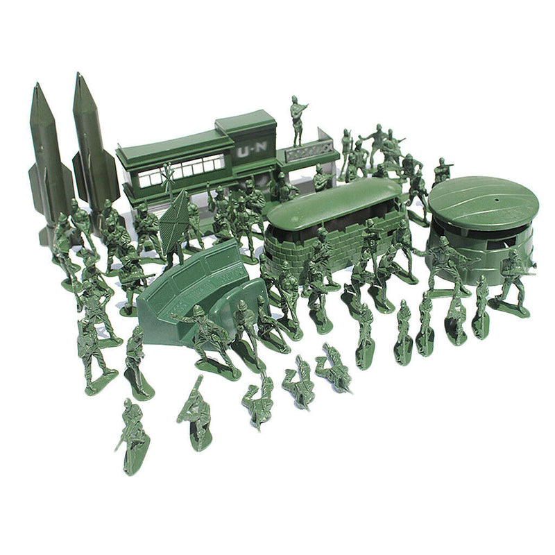 56 Pieces Army Base Set 5cm Realistically Scaled Soldiers & Assorted Accessories
