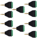 10x3.5mm 1/8" TS Mono Male Plug to AV 2 Pin Connector Headphone Jack